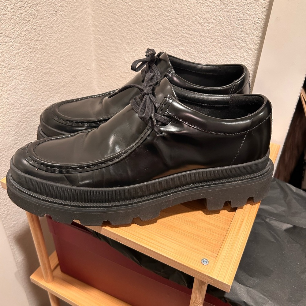 Men's Clarks Black Leather Shoes